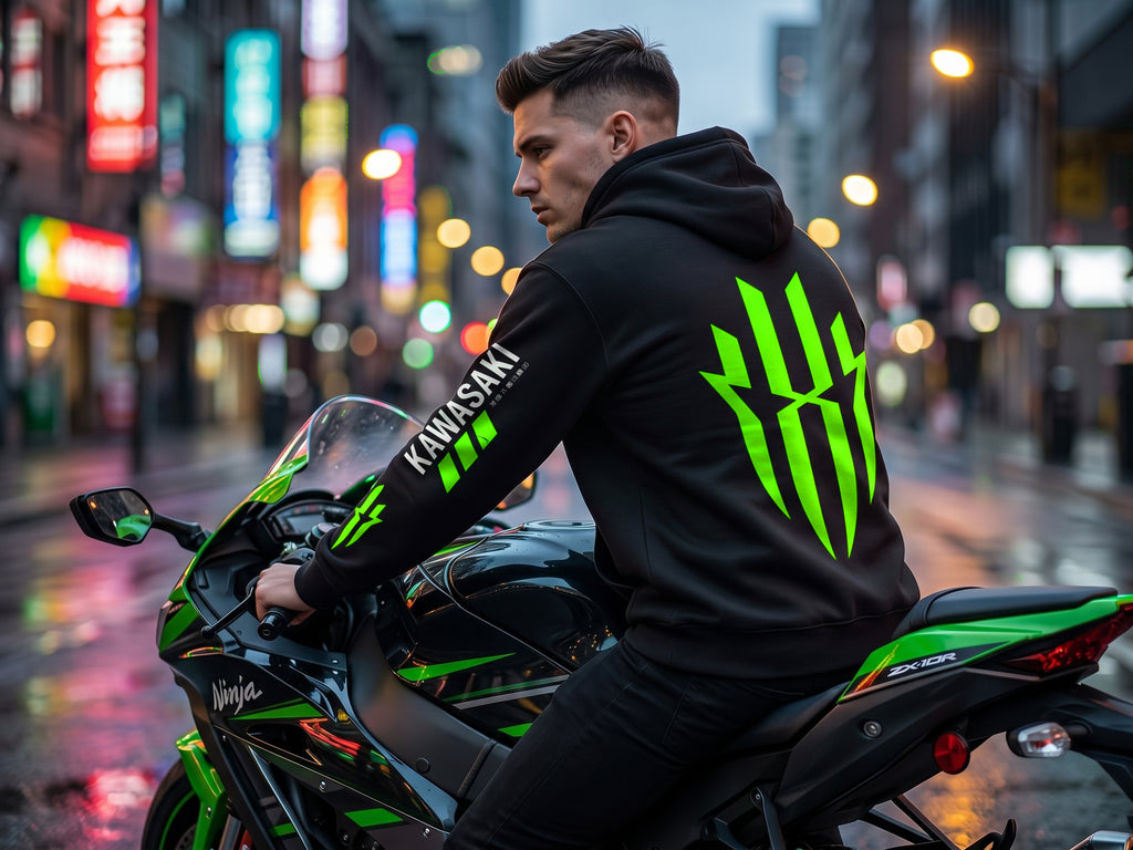 Black Neon Green Premium Graphic Hoodie