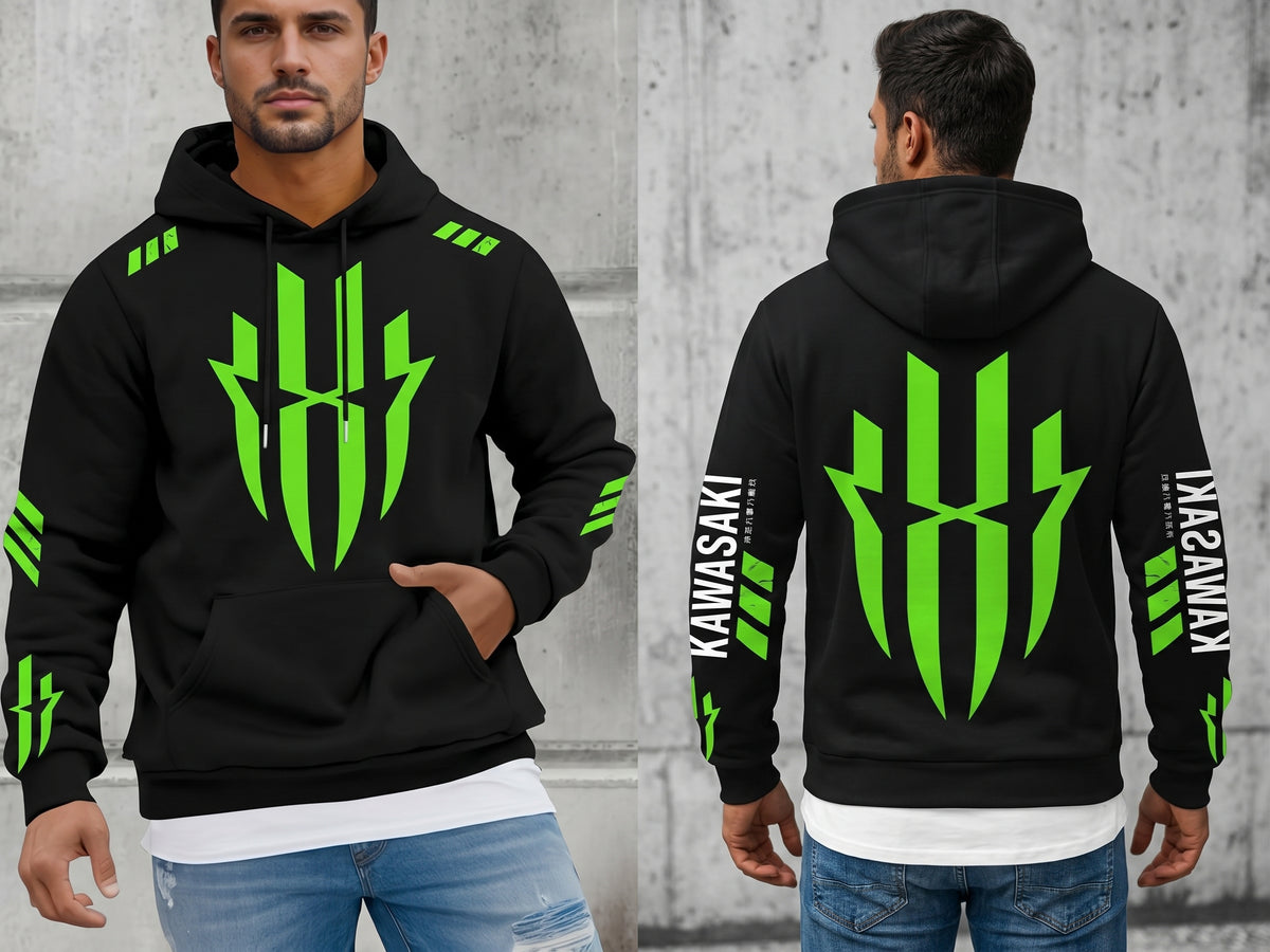 Black Neon Green Premium Graphic Hoodie