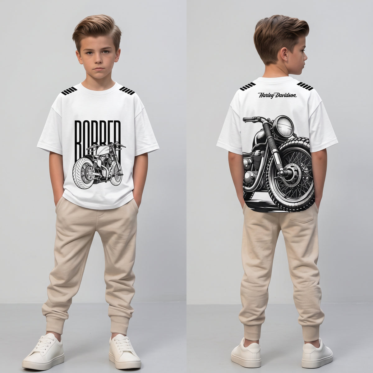 Harley Davidson Graphic Oversized T-Shirt