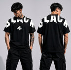 BLACK Graphic Oversized T-Shirt Men's