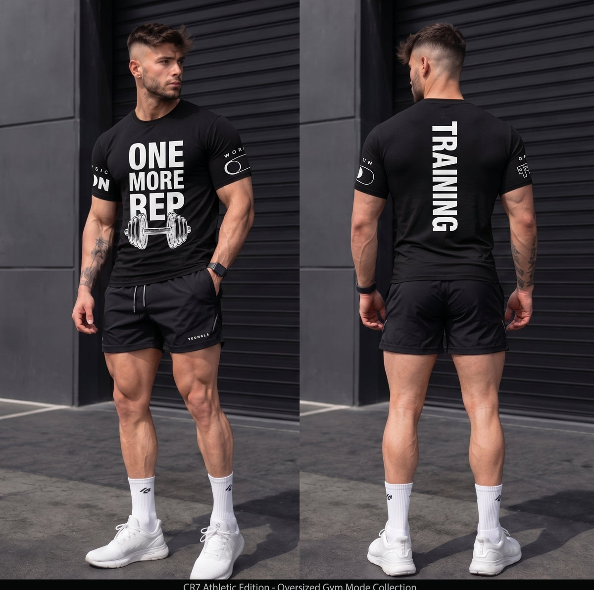 GYM Graphic Fitted T-Shirt Men's