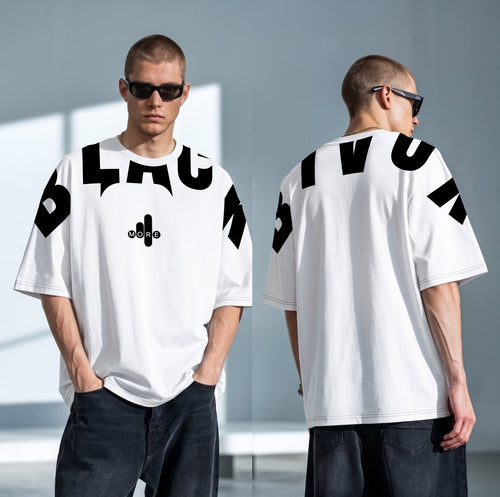 BLACK Graphic Oversized T-Shirt Men's