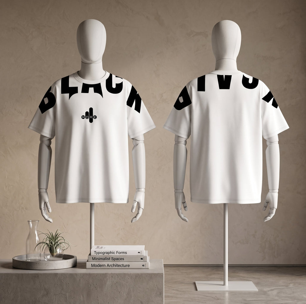 BLACK Graphic Oversized T-Shirt Men's