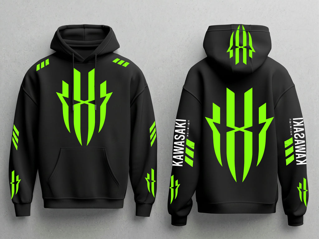 Black Neon Green Premium Graphic Hoodie