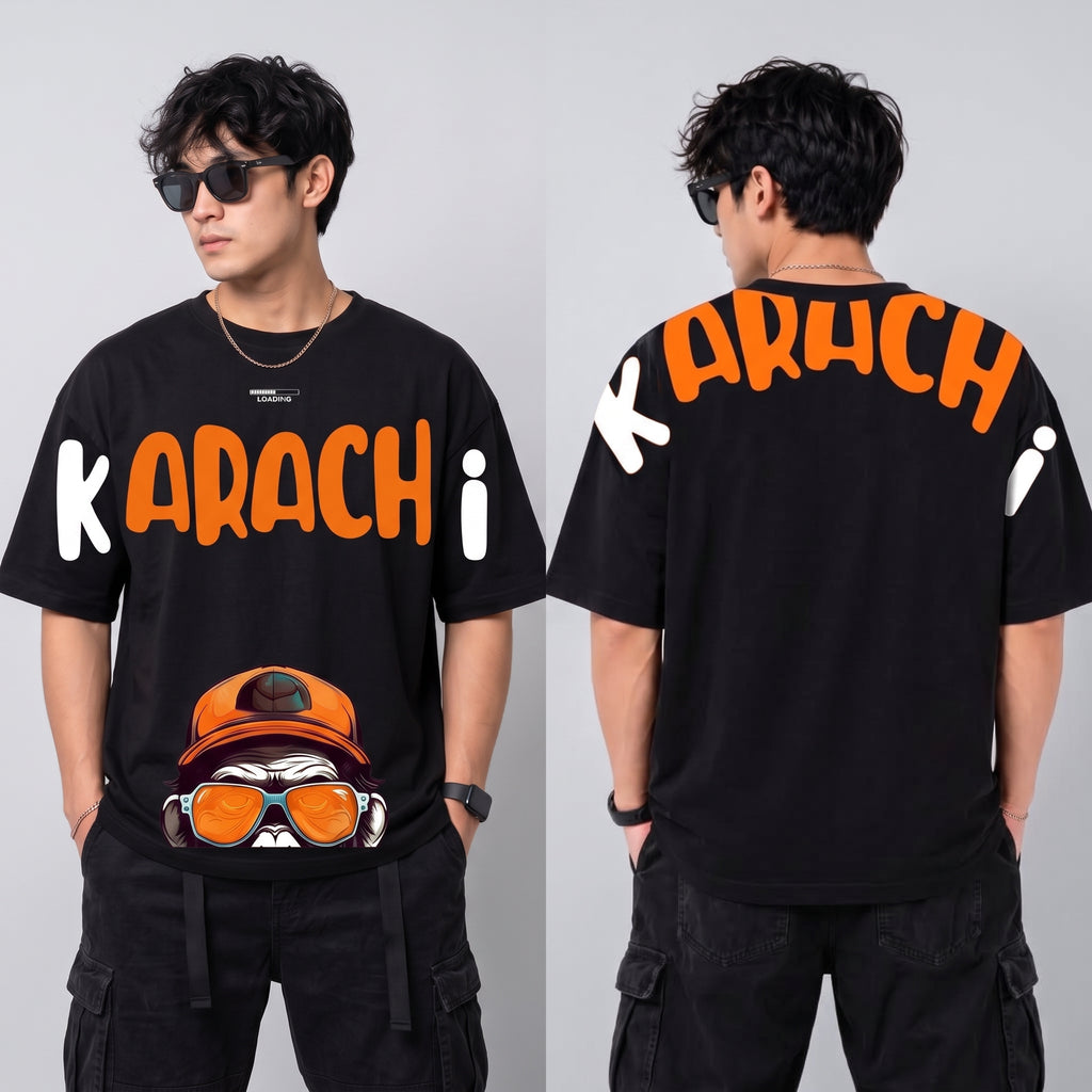 KARACHI Graphic Oversized T-Shirt Men's