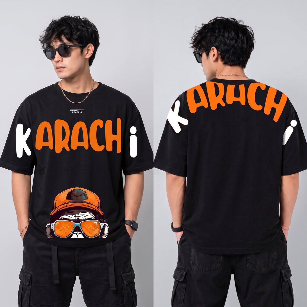 KARACHI Graphic Oversized T-Shirt Men's