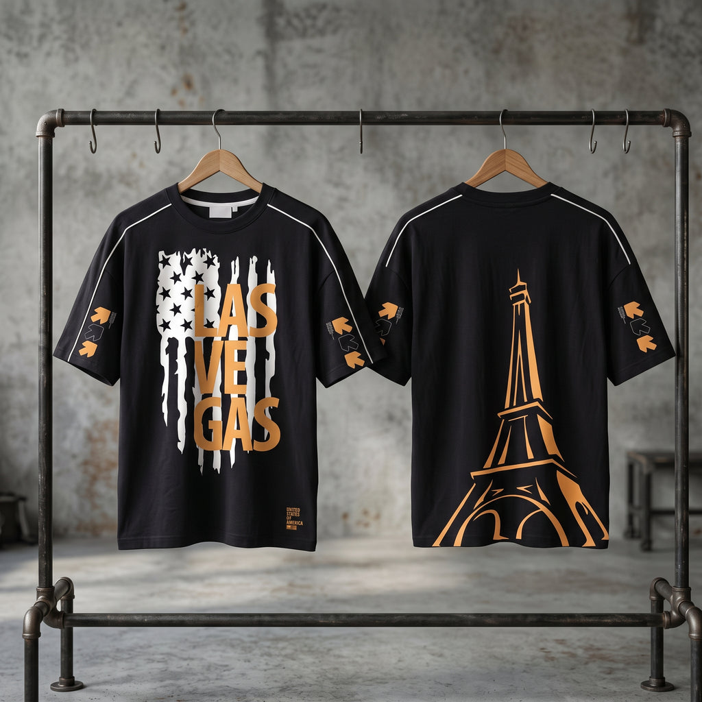 LASVEGAS Graphic Oversized T-Shirt Men's