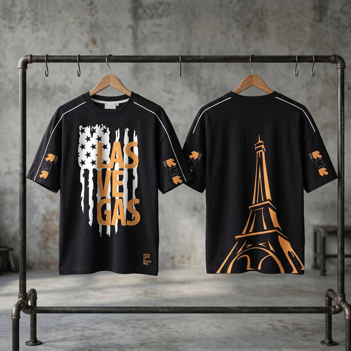 LASVEGAS Graphic Oversized T-Shirt Men's