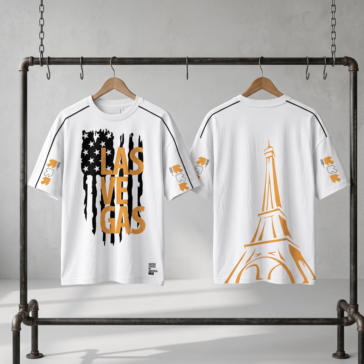 LASVEGAS Graphic Oversized T-Shirt Men's