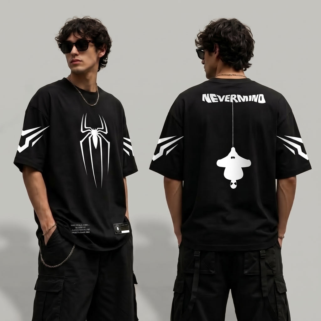 Spider Graphic Oversized T-Shirt Men's